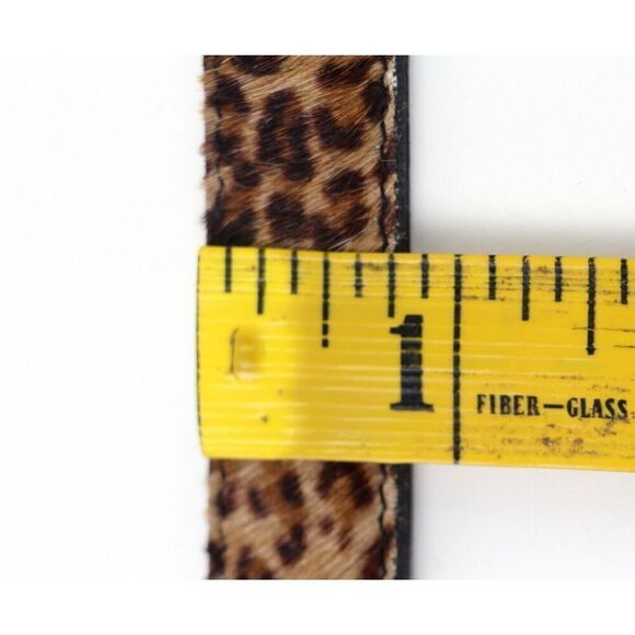 Avignon PONY HAIR LEOPARD PRINT REAL LEATHER 3/4"Wd DRESS CASUAL BELT Sz L (*35 - Picture 8 of 12